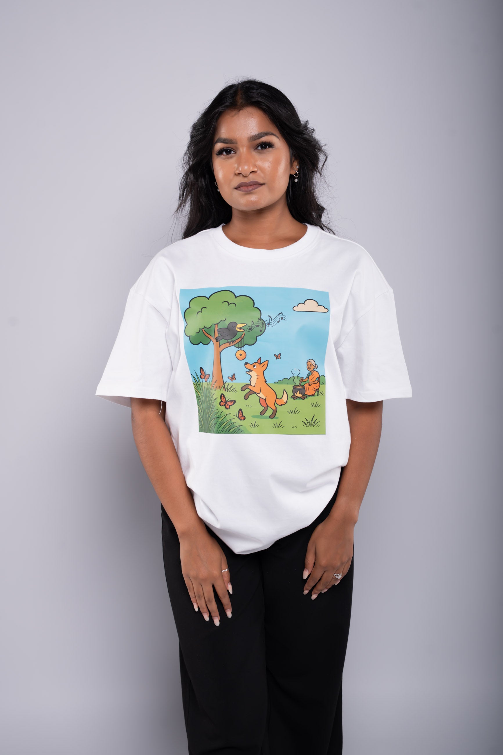 Unser Model ist 160 cm gross und trägt Grösse M