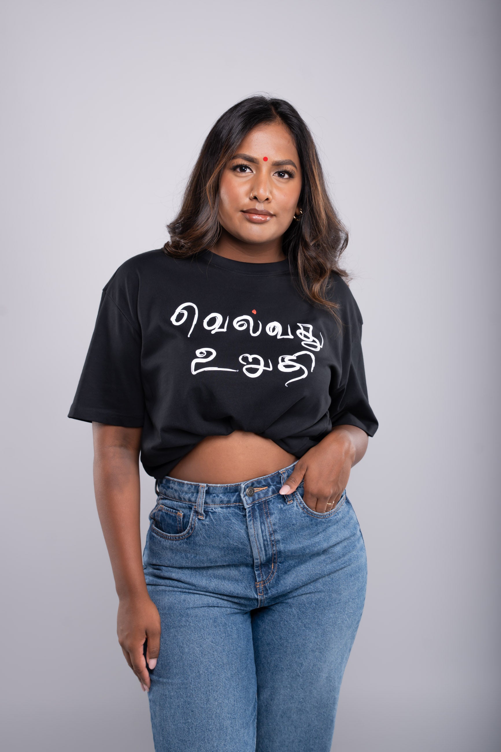 Unser Model ist 167 cm gross und trägt Grösse M